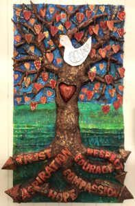 Our 'Values Tree' on display in our school reception